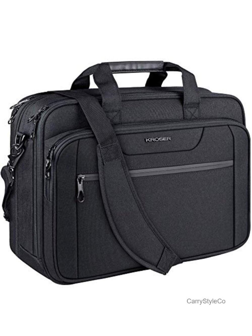Expandable Canvas Laptop Briefcase for 17.3 Inch